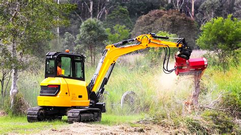 mini excavator with mulcher|mini excavator mulcher for sale.